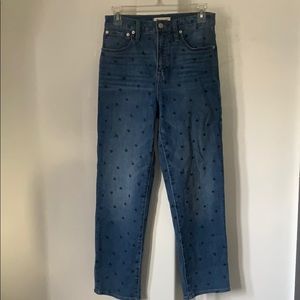 Madewell Classic Straight- heart print
